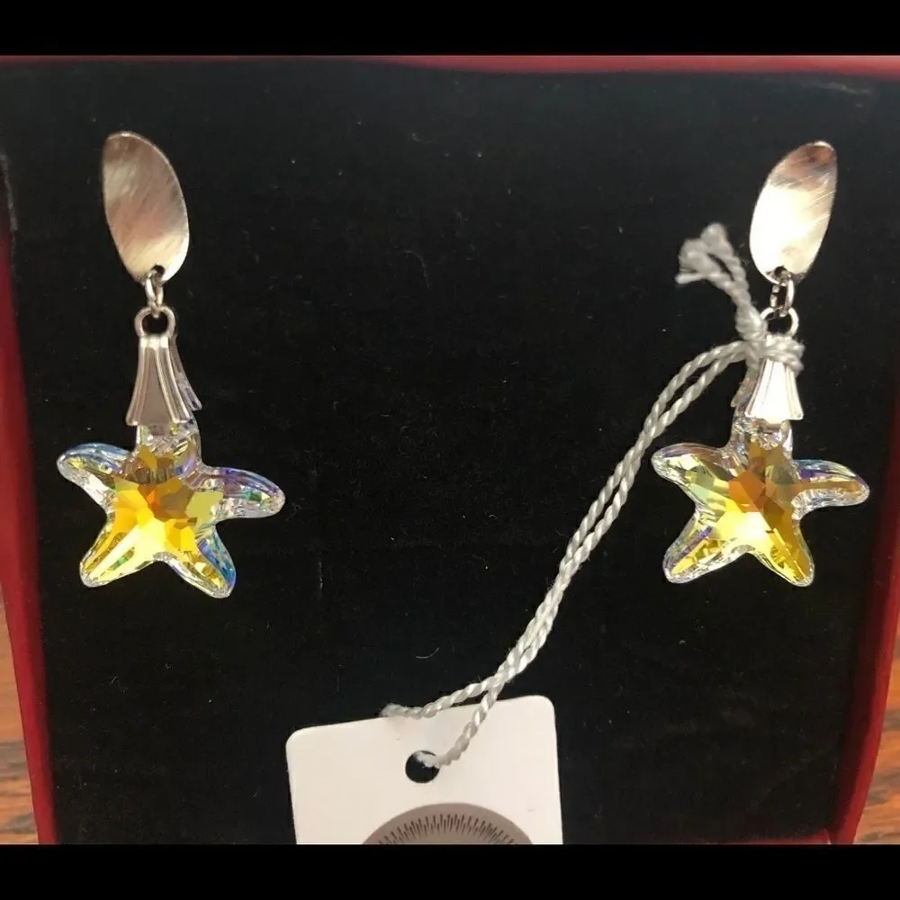 Swarovski Crystals Authentic White Rhodium Star